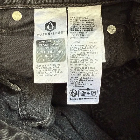 Levi's Low Loose Jeans Black - Picture 3 of 5